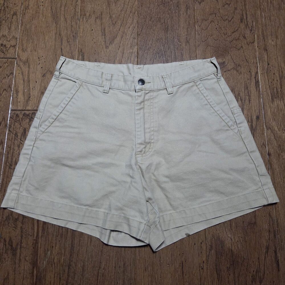 Patagonia Stand Up Mens 32 Shorts Tan 5" Inseam Khaki Canvas Hiking Outdoor Vtg